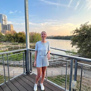 Reformation Sky Blue Two Piece Set